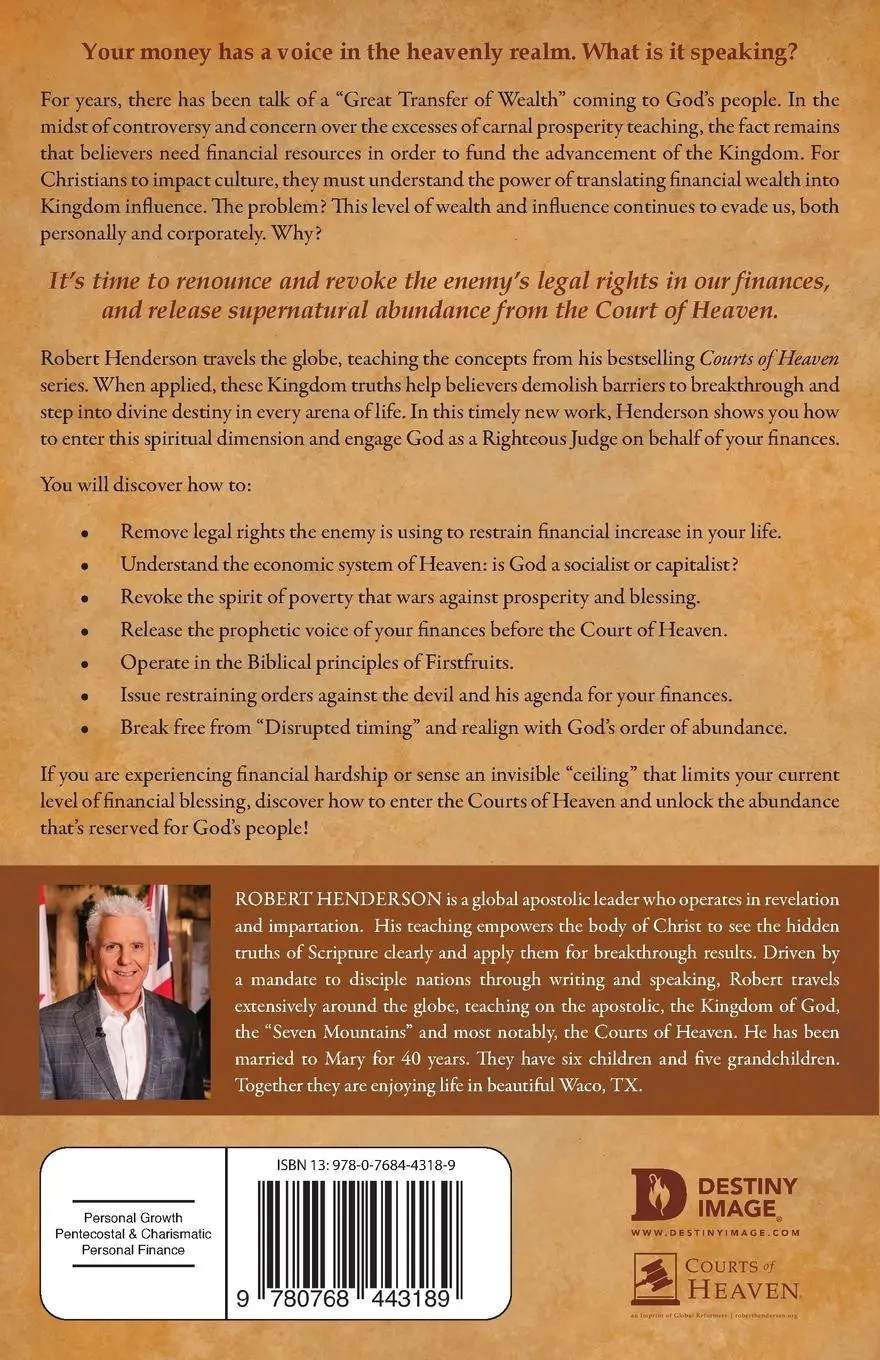 Rückseite: 9780768443189 | Unlocking Wealth from the Courts of Heaven | Robert Henderson | Buch