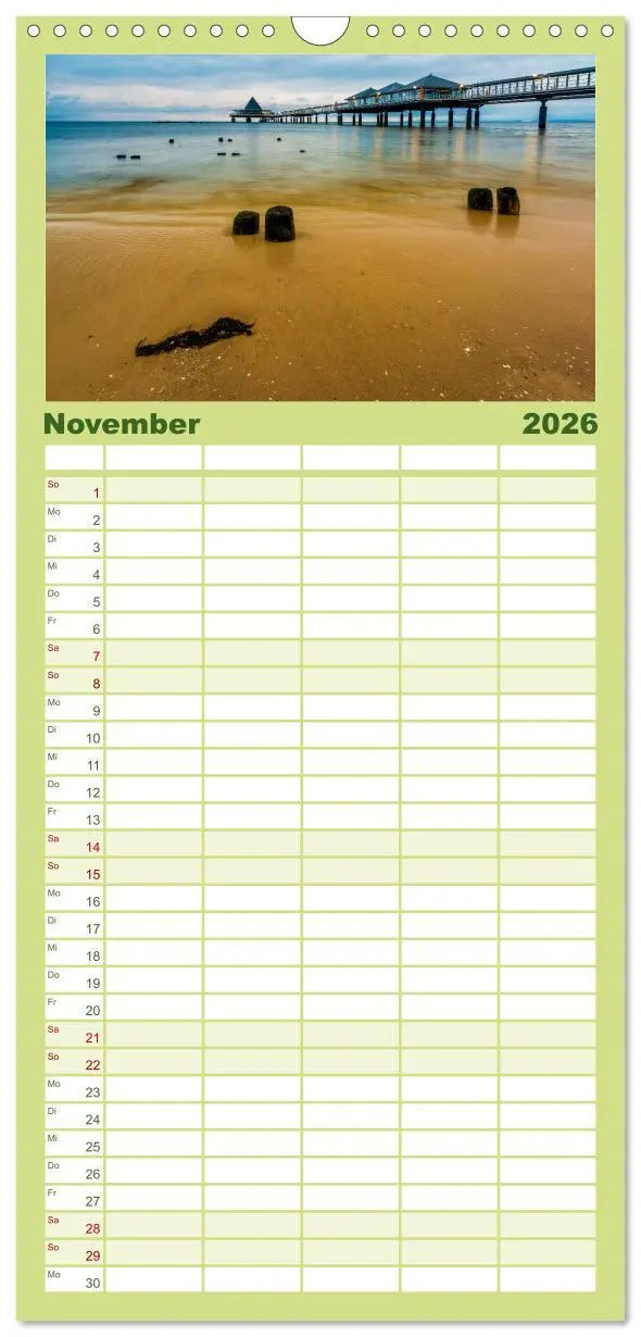 Bild: 9783516513189 | Familienplaner 2026 - Usedom - Deutscher Inseltraum mit 5 Spalten...