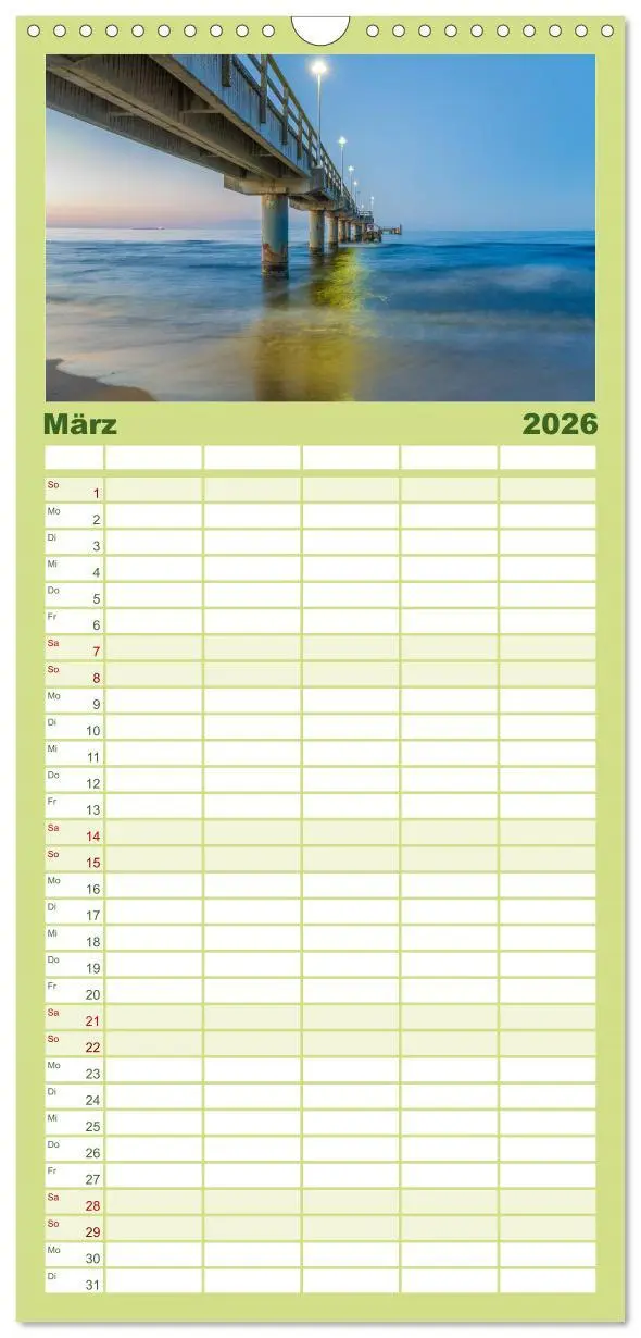 Bild: 9783516513189 | Familienplaner 2026 - Usedom - Deutscher Inseltraum mit 5 Spalten...