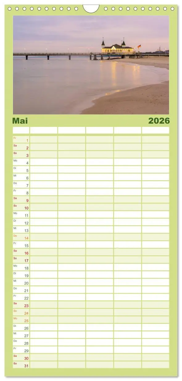 Bild: 9783516513189 | Familienplaner 2026 - Usedom - Deutscher Inseltraum mit 5 Spalten...