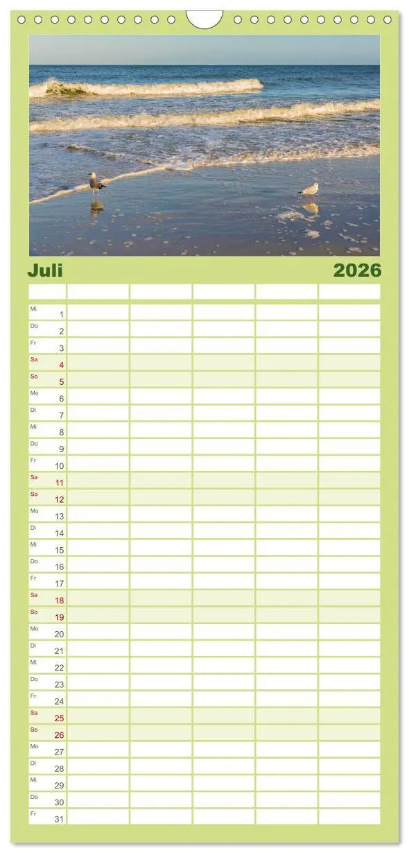 Bild: 9783516513189 | Familienplaner 2026 - Usedom - Deutscher Inseltraum mit 5 Spalten...