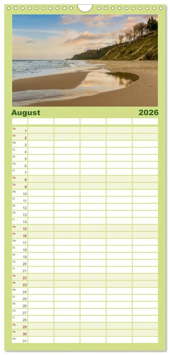 Bild: 9783516513189 | Familienplaner 2026 - Usedom - Deutscher Inseltraum mit 5 Spalten...