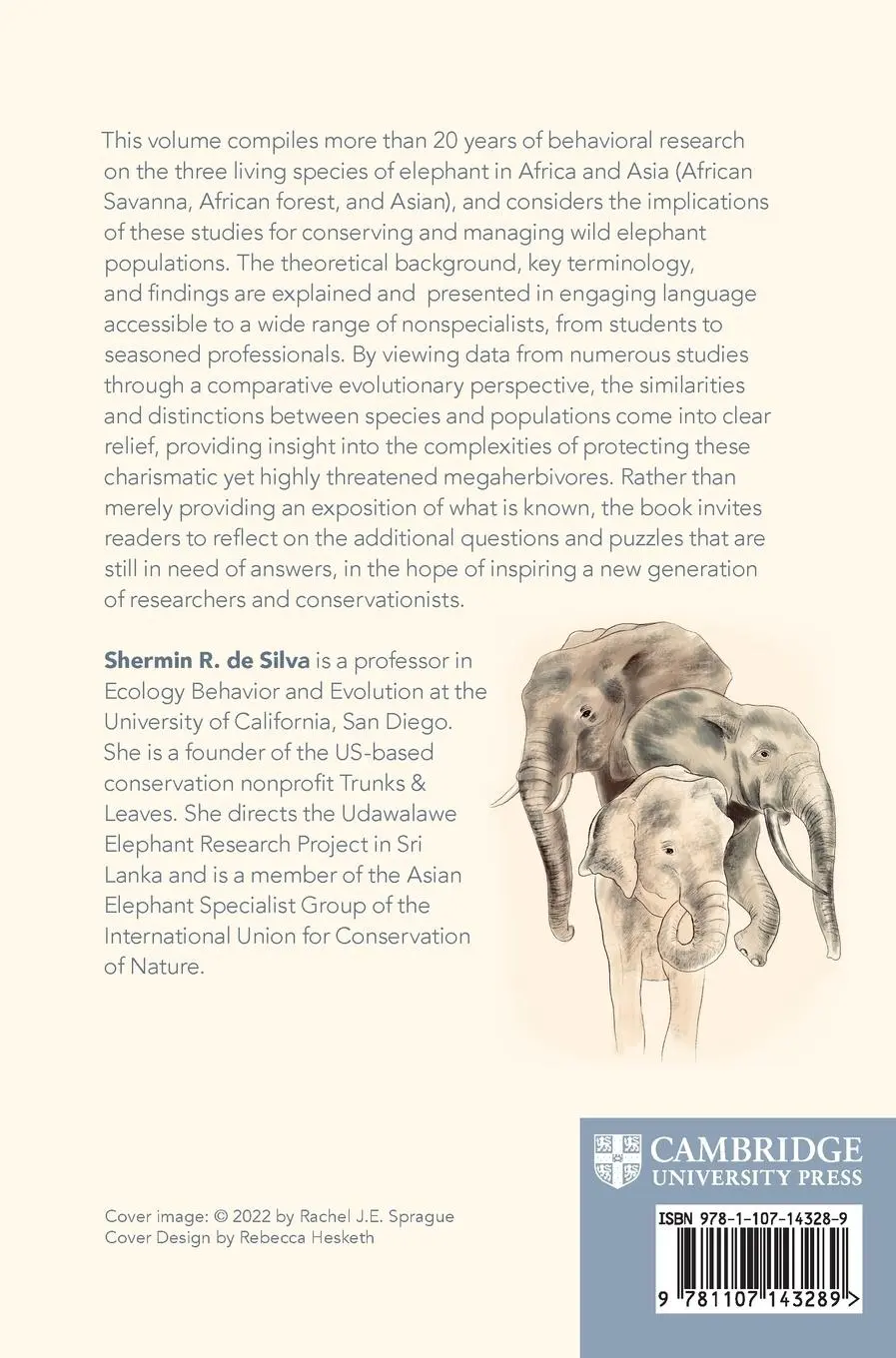 Rückseite: 9781107143289 | Elephants | Shermin R. de Silva | Buch | Englisch | 2024