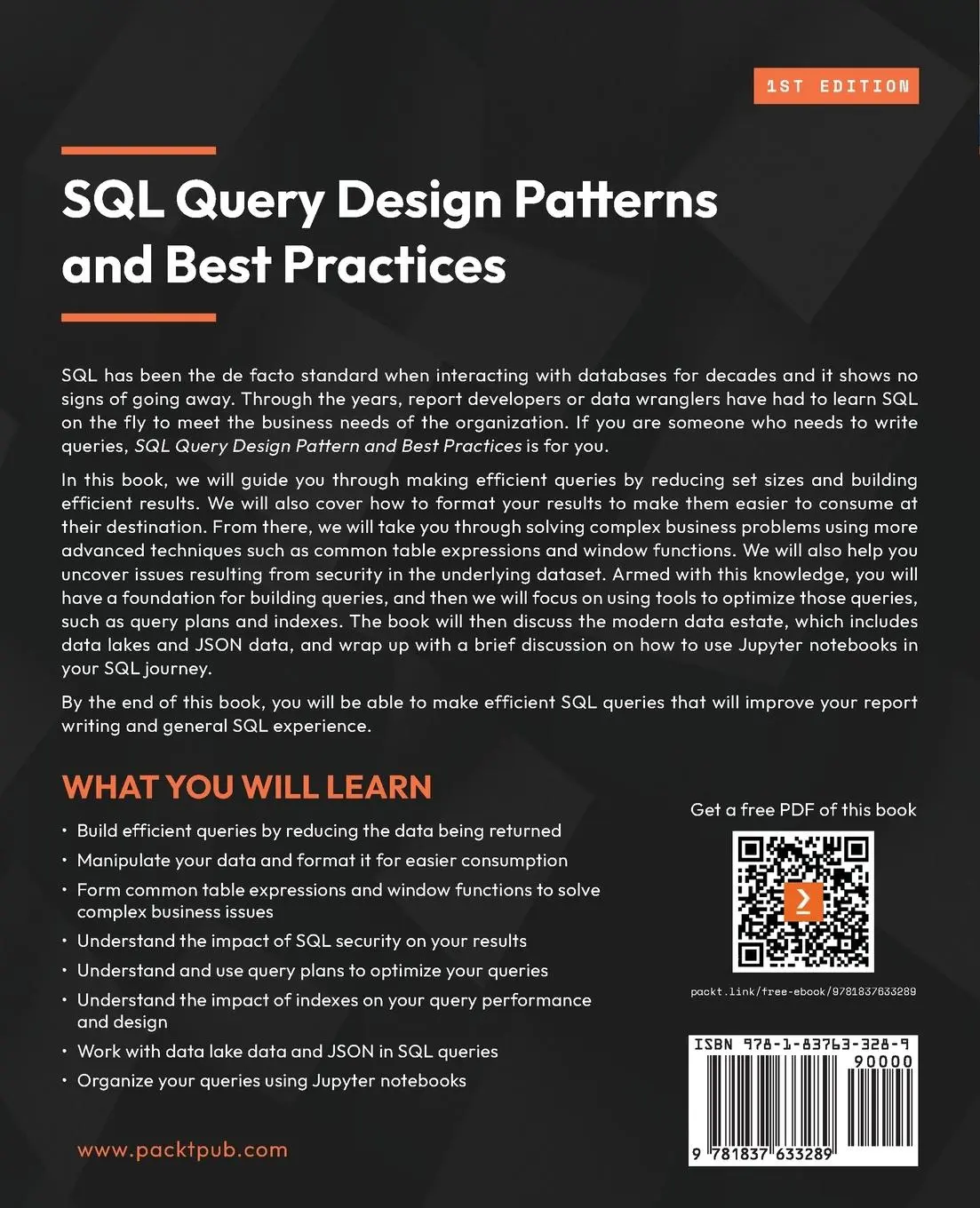 Rückseite: 9781837633289 | SQL Query Design Patterns and Best Practices | Steve Hughes (u. a.)