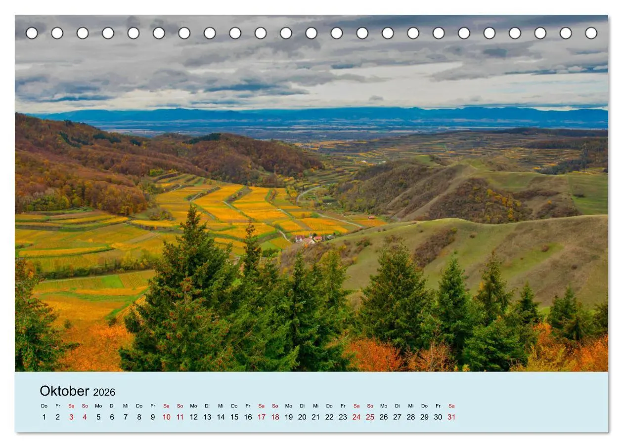 Bild: 9783457273289 | Kaiserstuhlblicke (Tischkalender 2026 DIN A5 quer), CALVENDO...