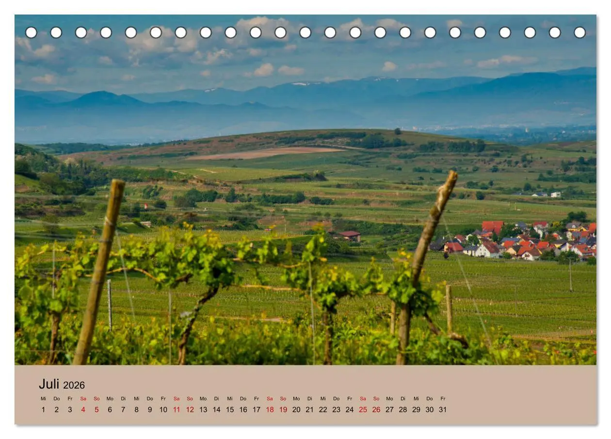 Bild: 9783457273289 | Kaiserstuhlblicke (Tischkalender 2026 DIN A5 quer), CALVENDO...