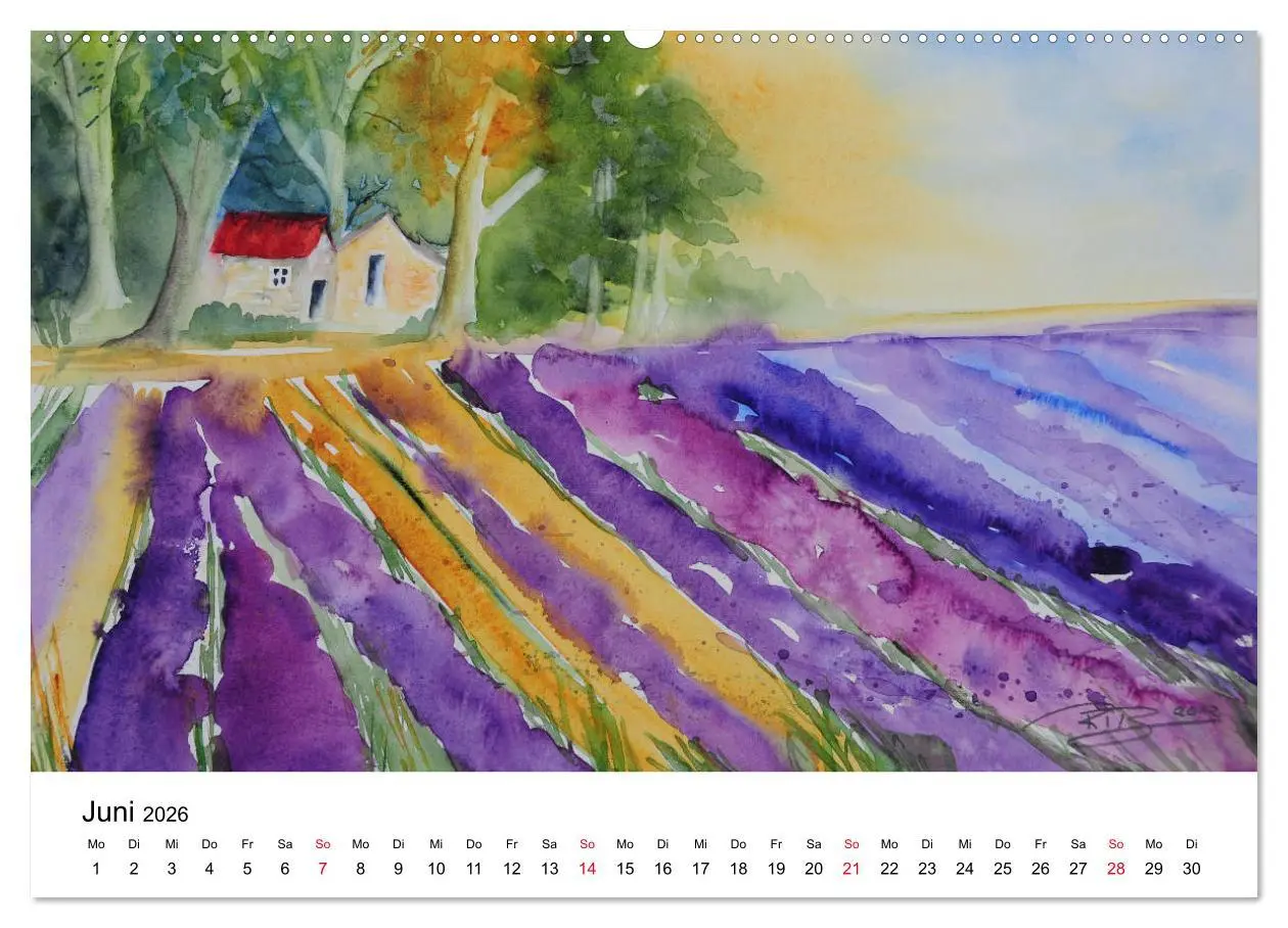 Bild: 9783457893289 | Landschafts-Aquarelle 2026 Roswita Ilona Baumann (Wandkalender 2026...