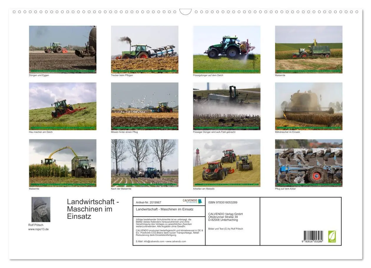 Bild: 9783516053289 | Landwirtschaft - Maschinen im Einsatz (Wandkalender 2026 DIN A2...