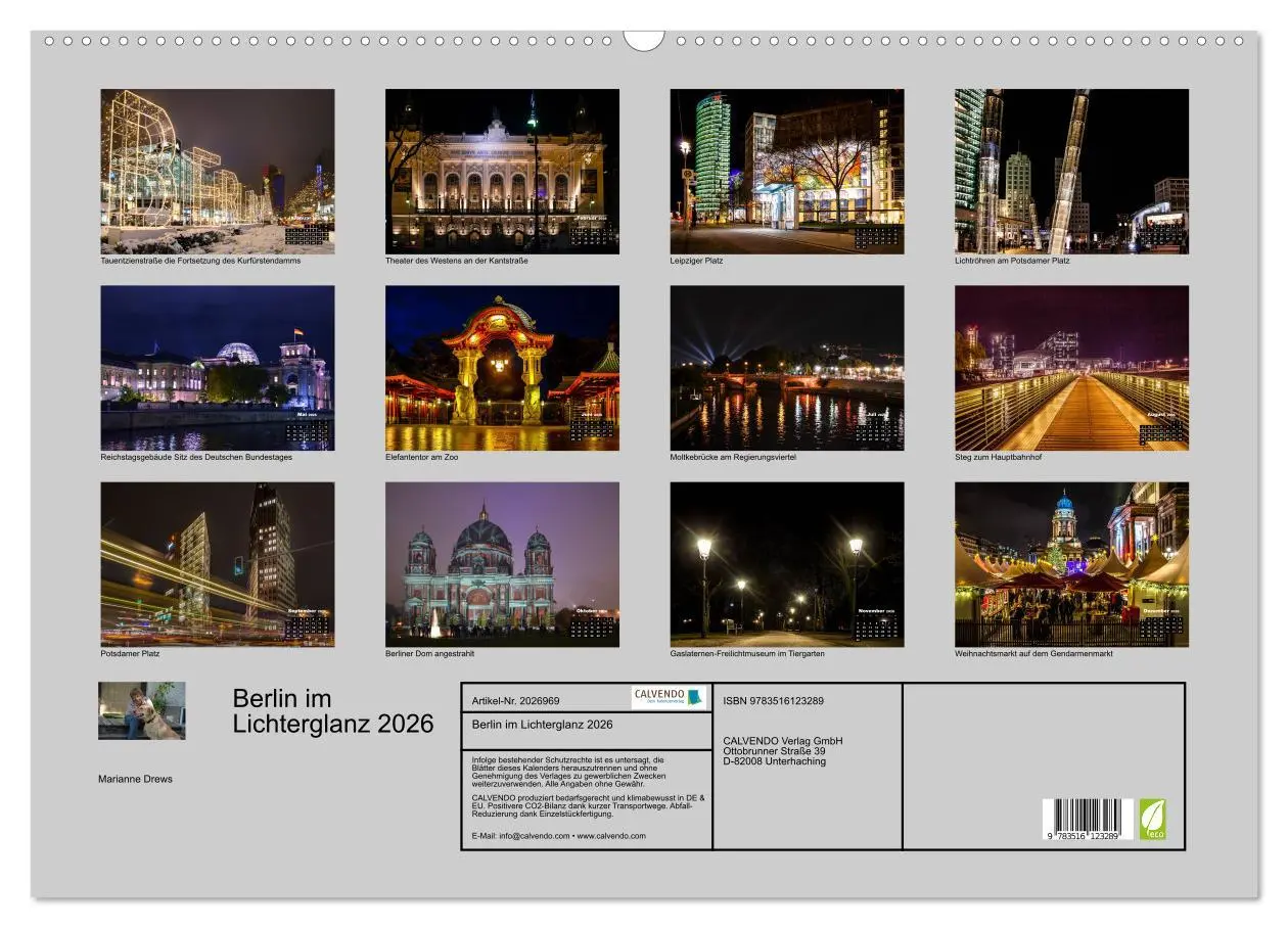 Bild: 9783516123289 | Berlin im Lichterglanz 2026 (Wandkalender 2026 DIN A2 quer),...