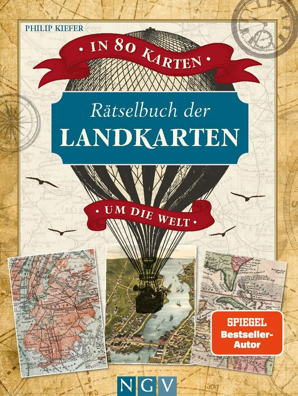 Cover: 9783625193289 | Rätselbuch der Landkarten. In 80 Karten um die Welt | Philip Kiefer