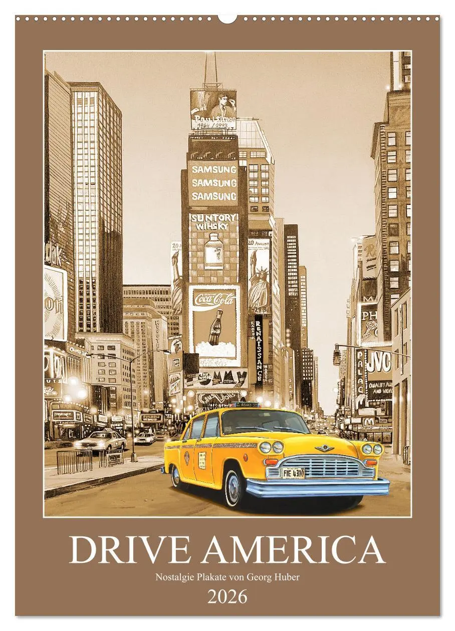 Cover: 9783516353389 | Drive America Plakate (Wandkalender 2026 DIN A2 hoch), CALVENDO...
