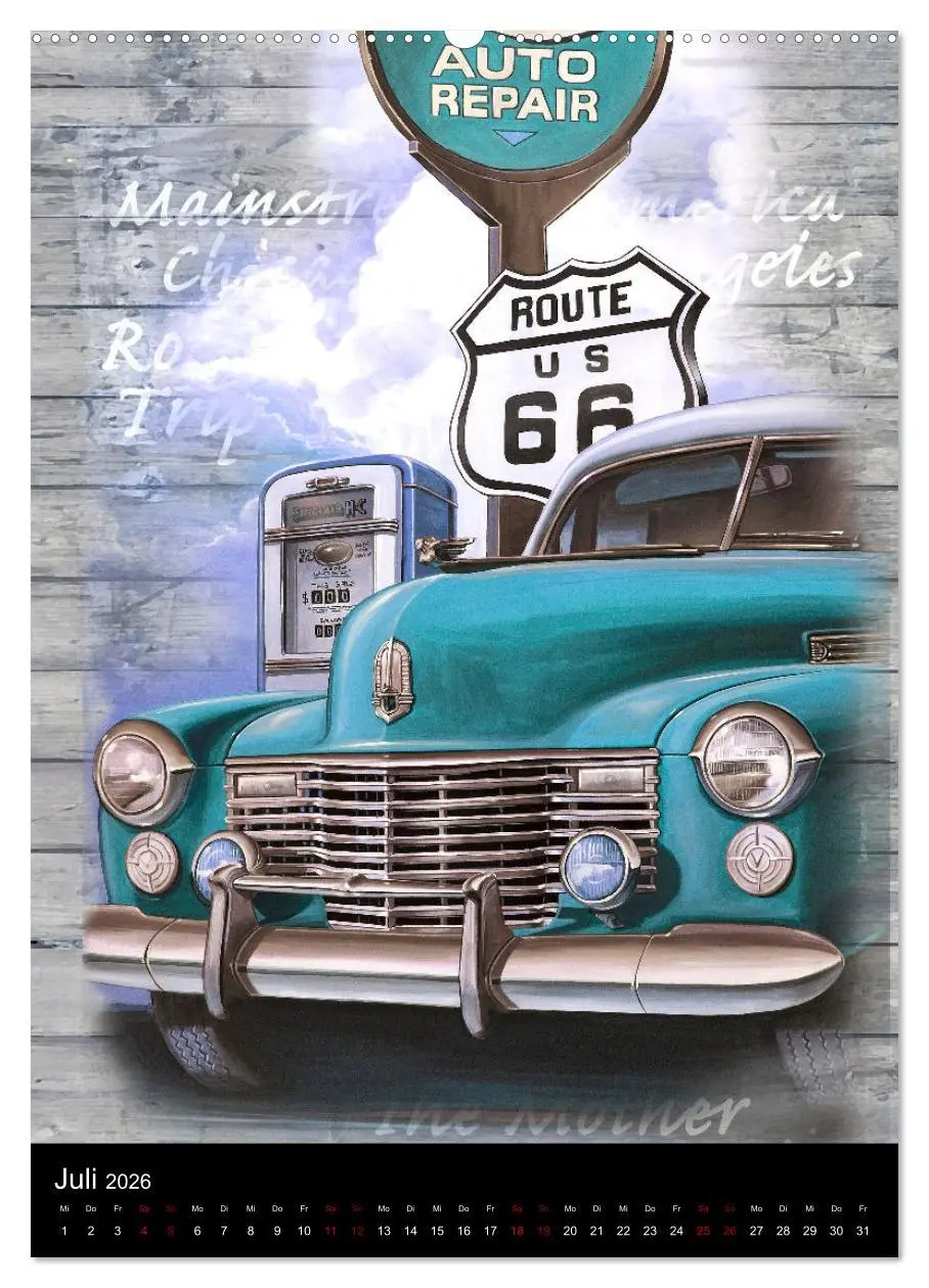Bild: 9783516353389 | Drive America Plakate (Wandkalender 2026 DIN A2 hoch), CALVENDO...