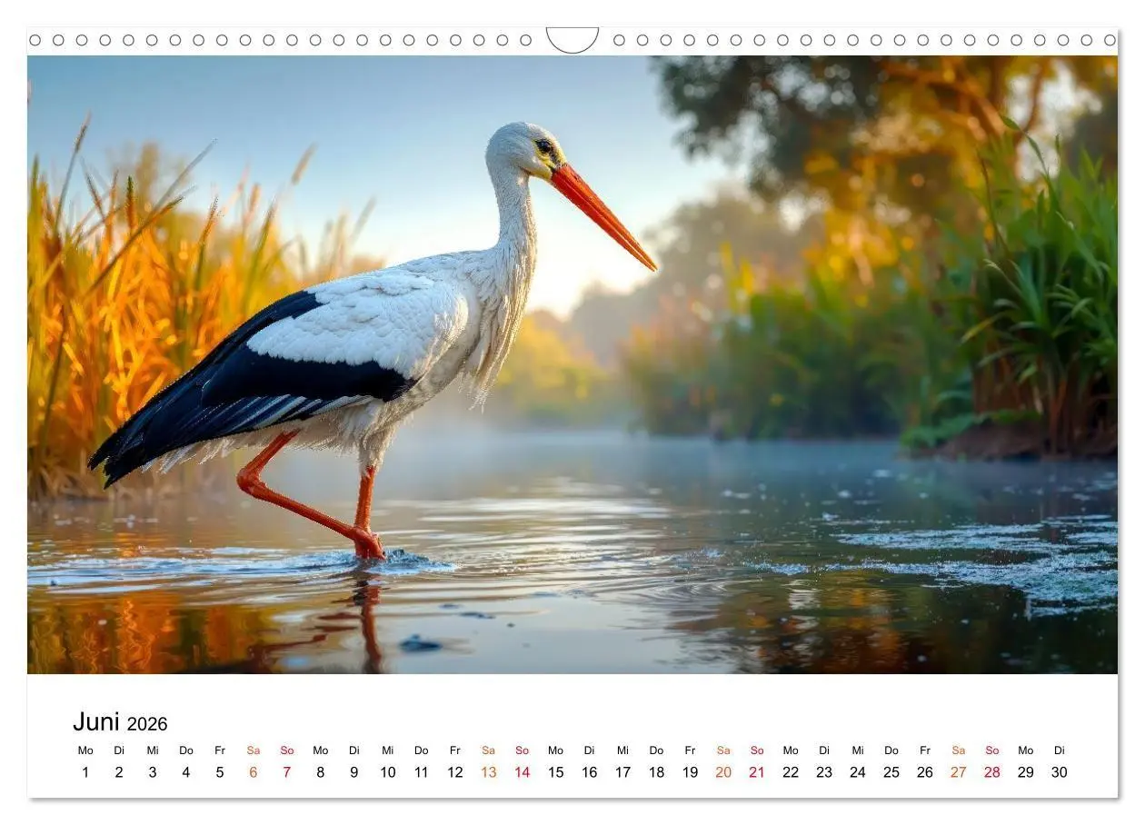 Bild: 9783516663389 | Störche - Zeit für schöne Augenblicke (Wandkalender 2026 DIN A3...