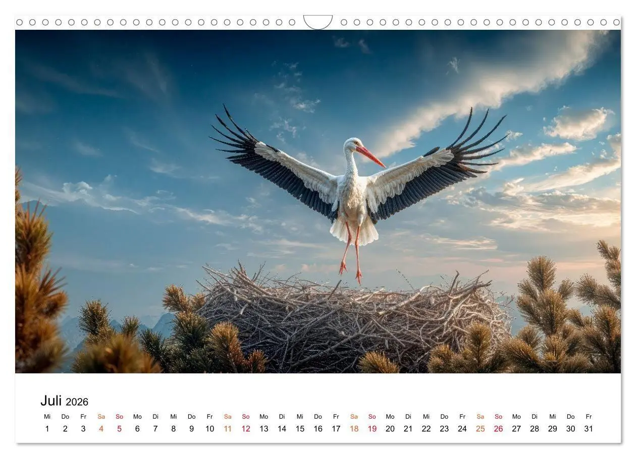 Bild: 9783516663389 | Störche - Zeit für schöne Augenblicke (Wandkalender 2026 DIN A3...