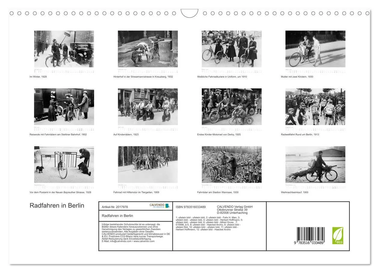 Bild: 9783516033489 | Radfahren in Berlin (Wandkalender 2026 DIN A3 quer), CALVENDO...