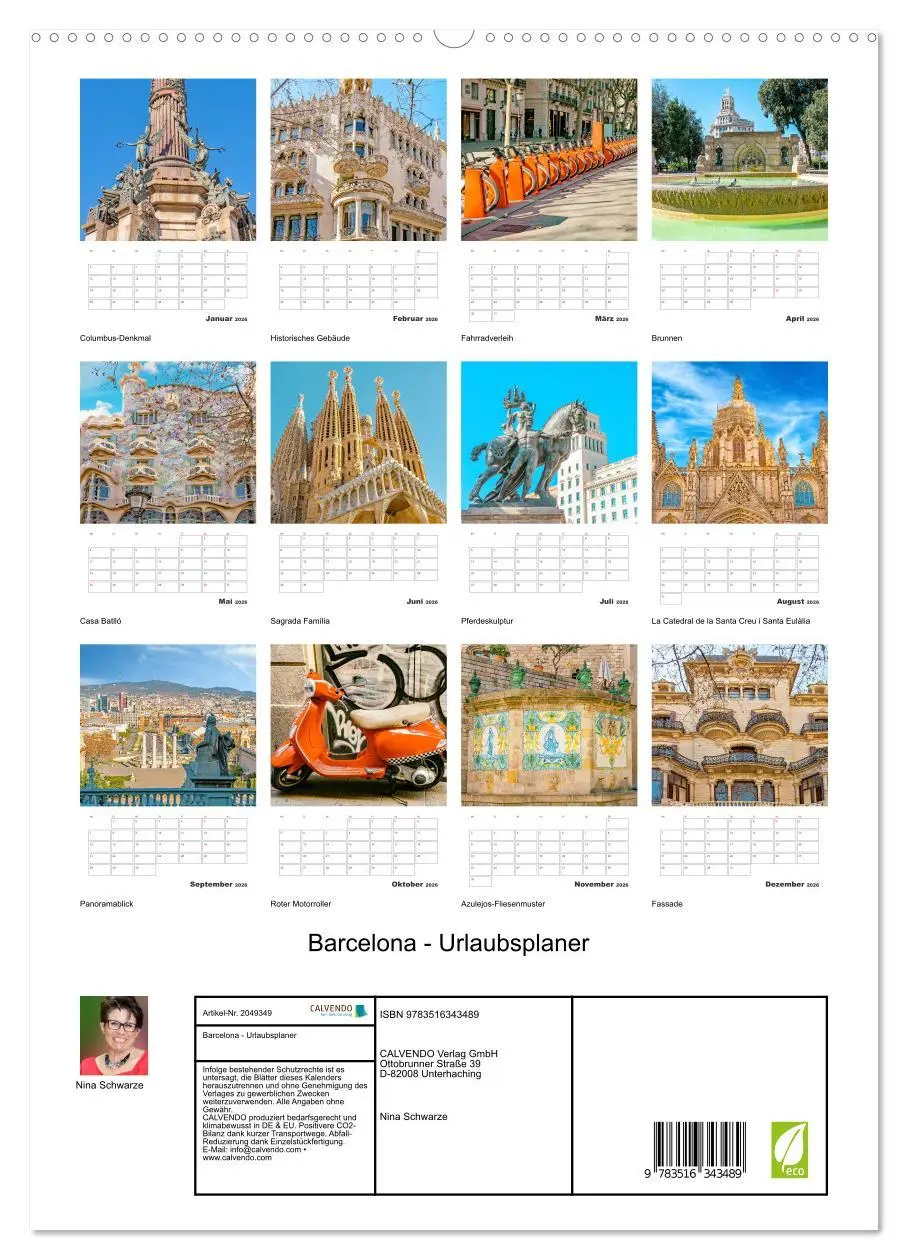 Bild: 9783516343489 | Barcelona - Urlaubsplaner (hochwertiger Premium Wandkalender 2026...