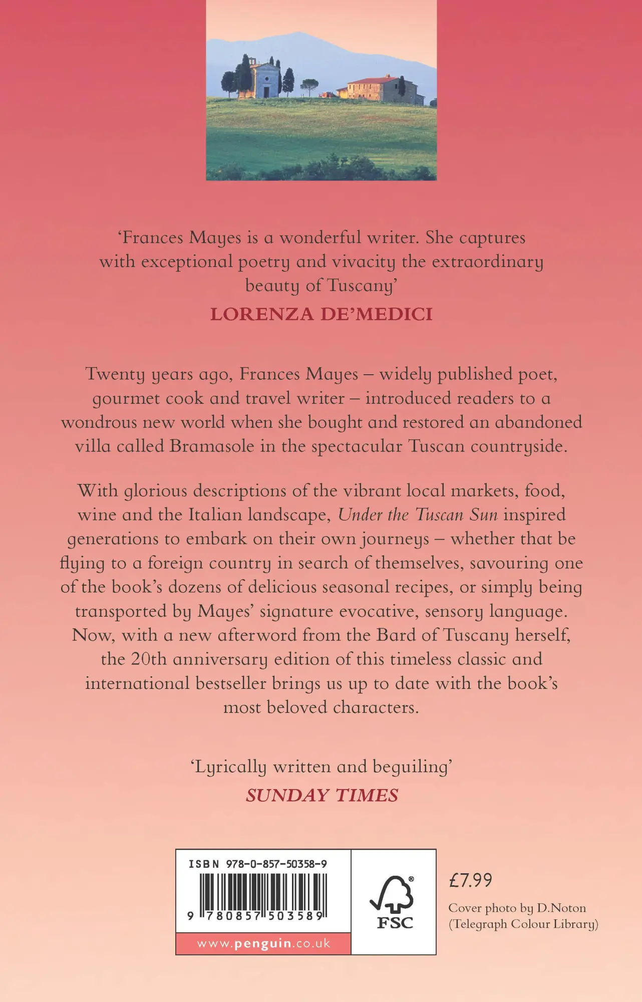 Rückseite: 9780857503589 | Under The Tuscan Sun | Anniversary Edition | Frances Mayes | Buch