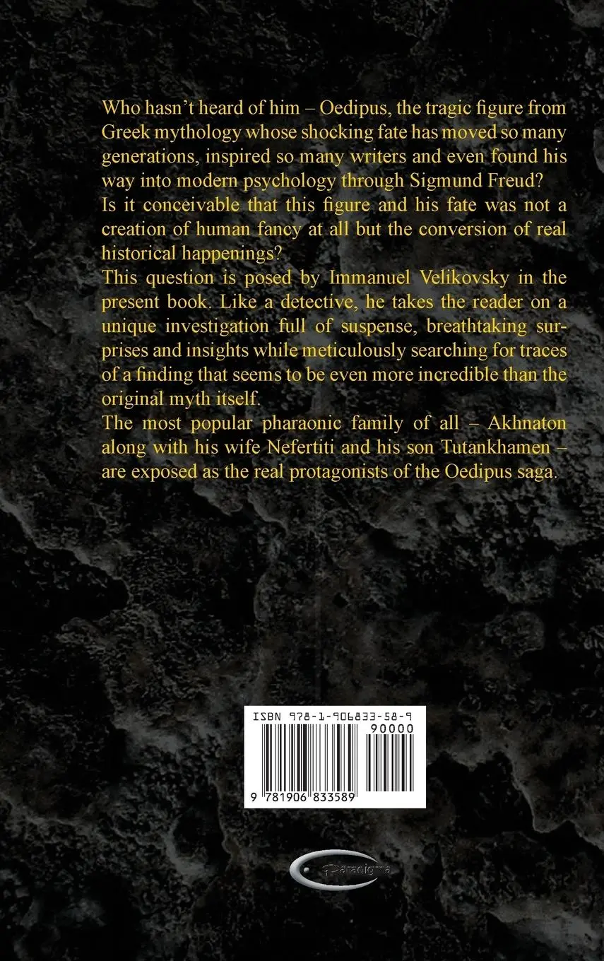 Rückseite: 9781906833589 | Oedipus and Akhnaton | Myth and History | Immanuel Velikovsky | Buch