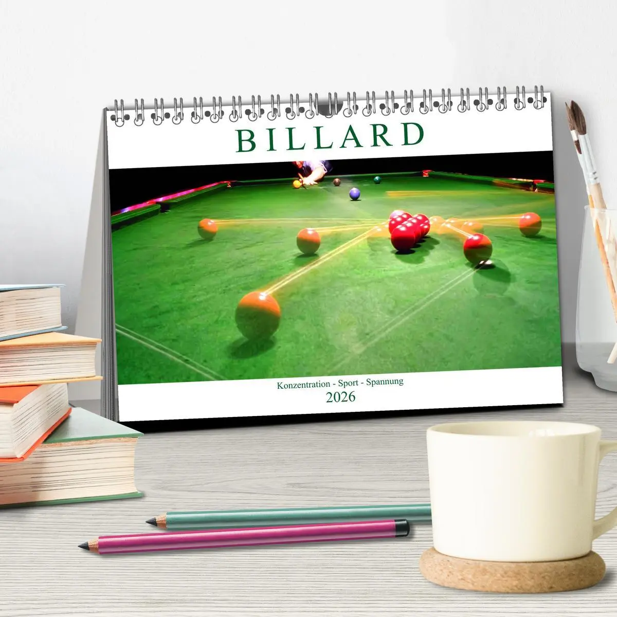 Bild: 9783457933589 | Billard. Konzentration - Sport - Spannung (Tischkalender 2026 DIN...
