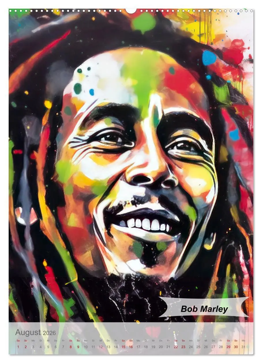 Bild: 9783516263589 | POP Legenden in Pop-Art (Wandkalender 2026 DIN A2 hoch), CALVENDO...