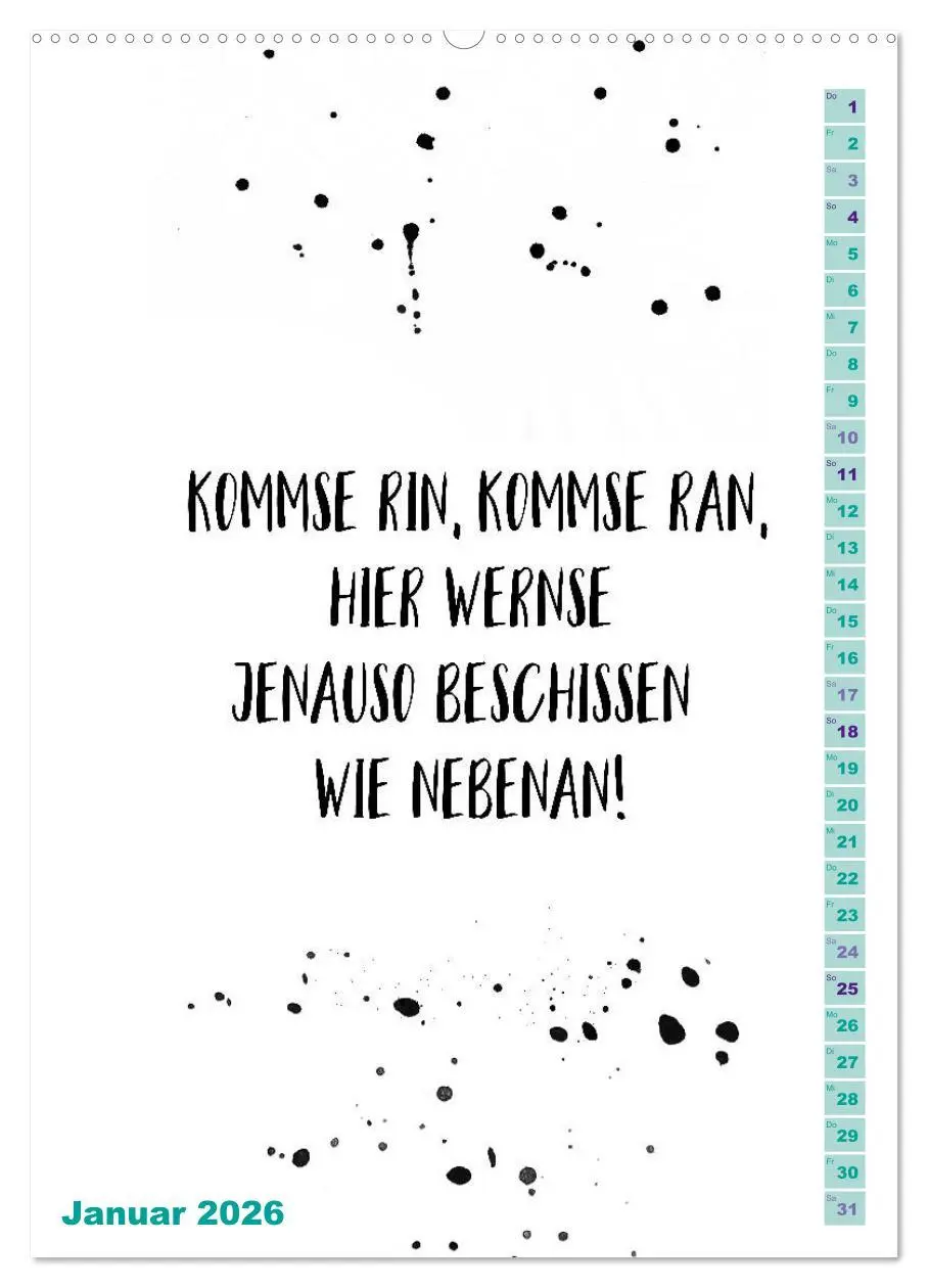 Bild: 9783516403589 | BERLINERISCH Lustige Sprüche (Wandkalender 2026 DIN A2 hoch),...