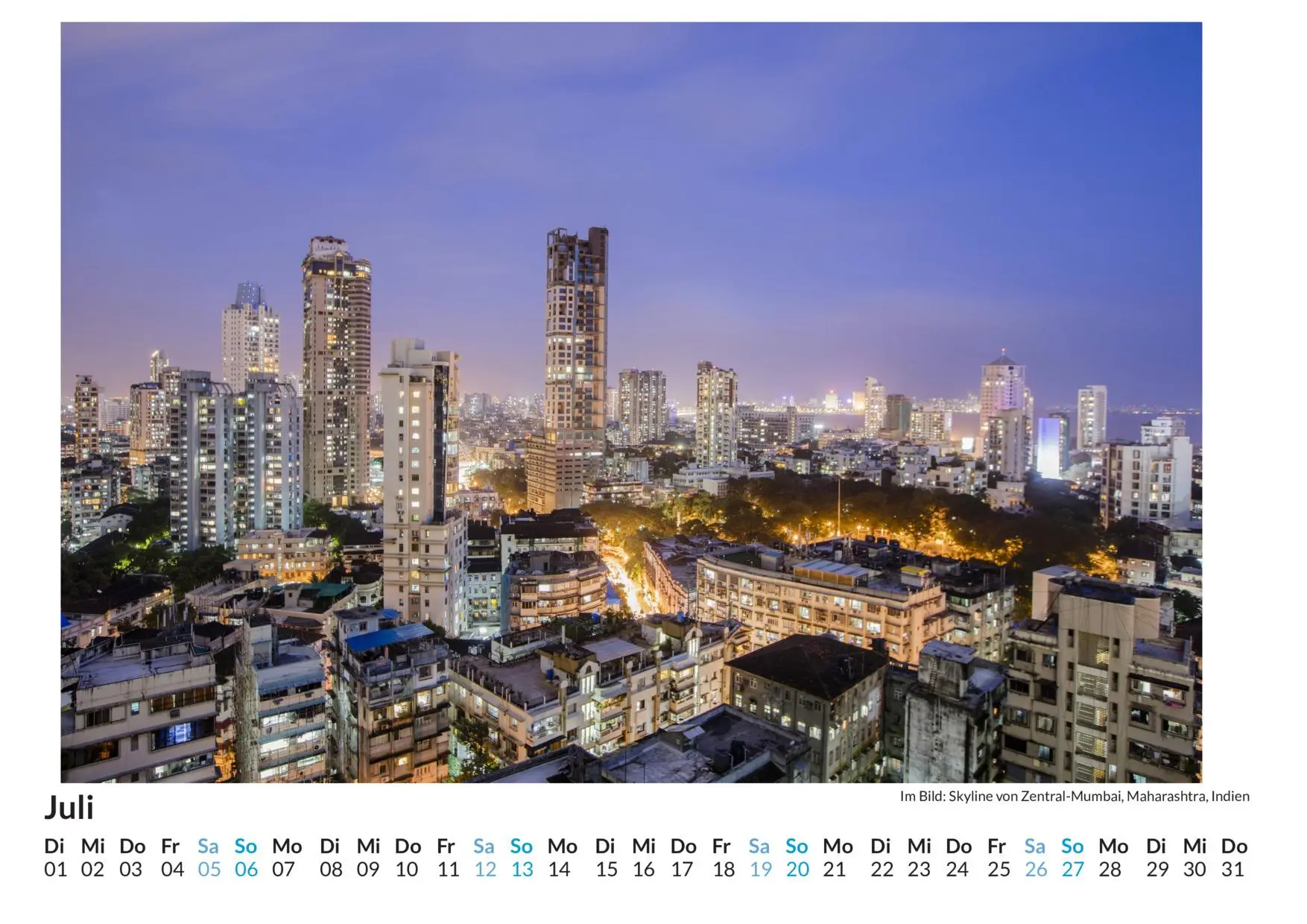 Bild: 9783759123589 | Mumbai - (Wandkalender 2025, Kalender DIN A4 quer, Monatskalender...