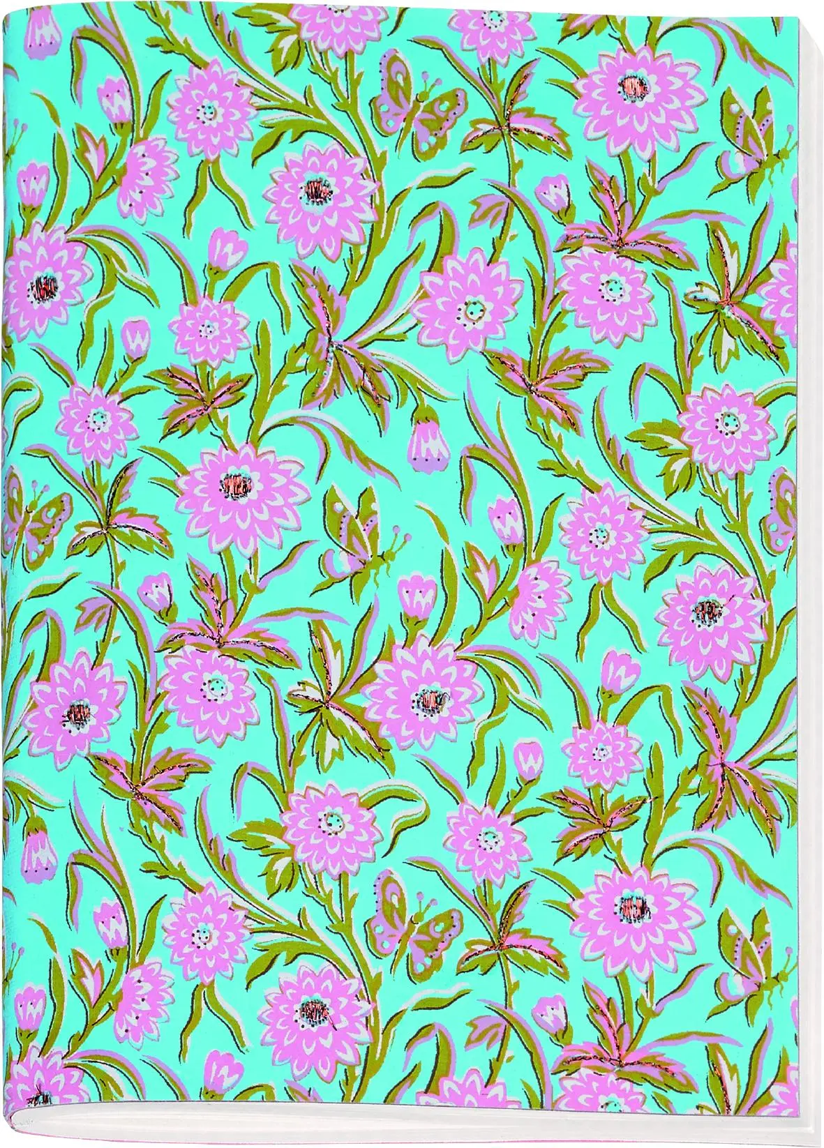 Cover: 4250915933689 | Gefährlich schön Besticktes Notizheft groß Motiv Rosa Blüten | 144 S.