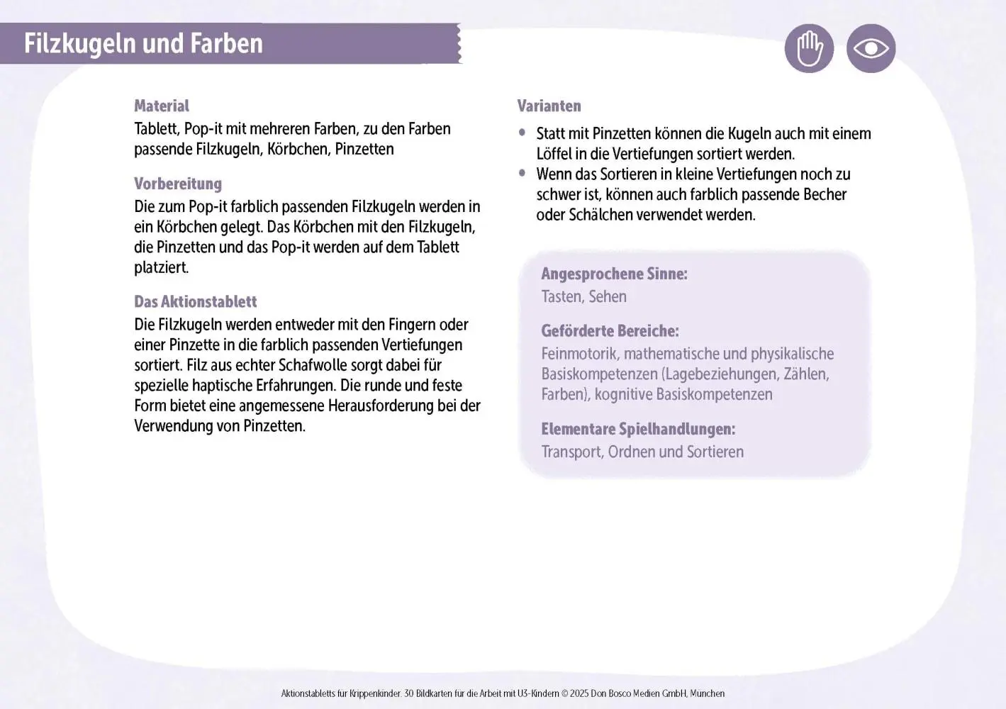 Bild: 4260694923689 | Aktionstabletts für Krippenkinder | Melanie Buttenmüller (u. a.) | Box