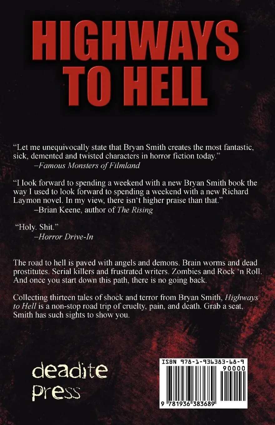 Rückseite: 9781936383689 | Highways to Hell | Bryan Smith | Taschenbuch | Kartoniert / Broschiert