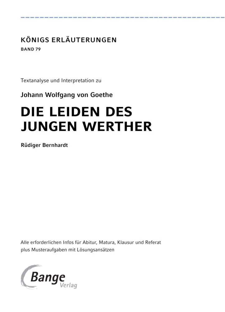 Bild: 9783129303689 | Die Leiden des jungen Werther von Johann Wolfgang von Goethe | Goethe