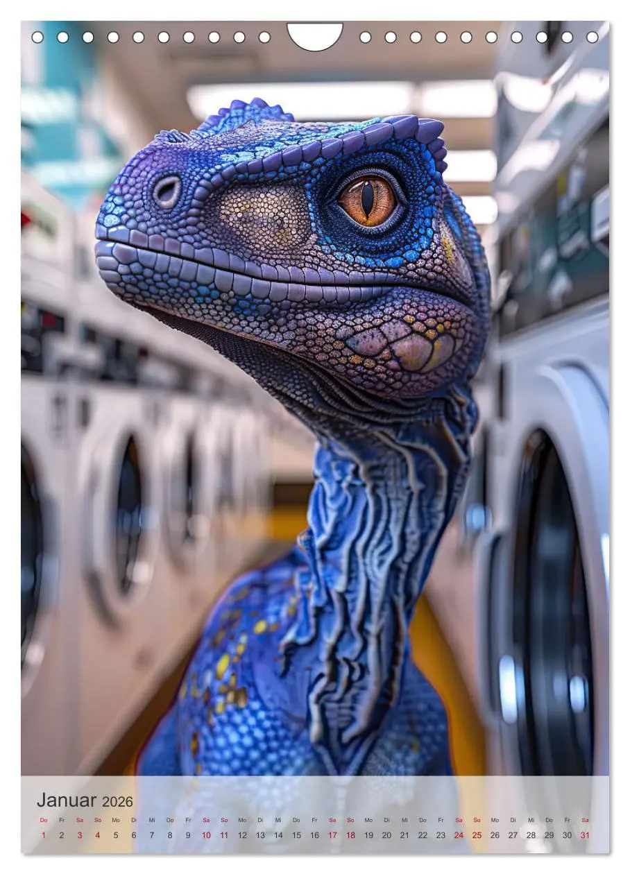 Bild: 9783516253689 | Dinos unterwegs: Urzeitriesen erkunden unsere Welt (Wandkalender...