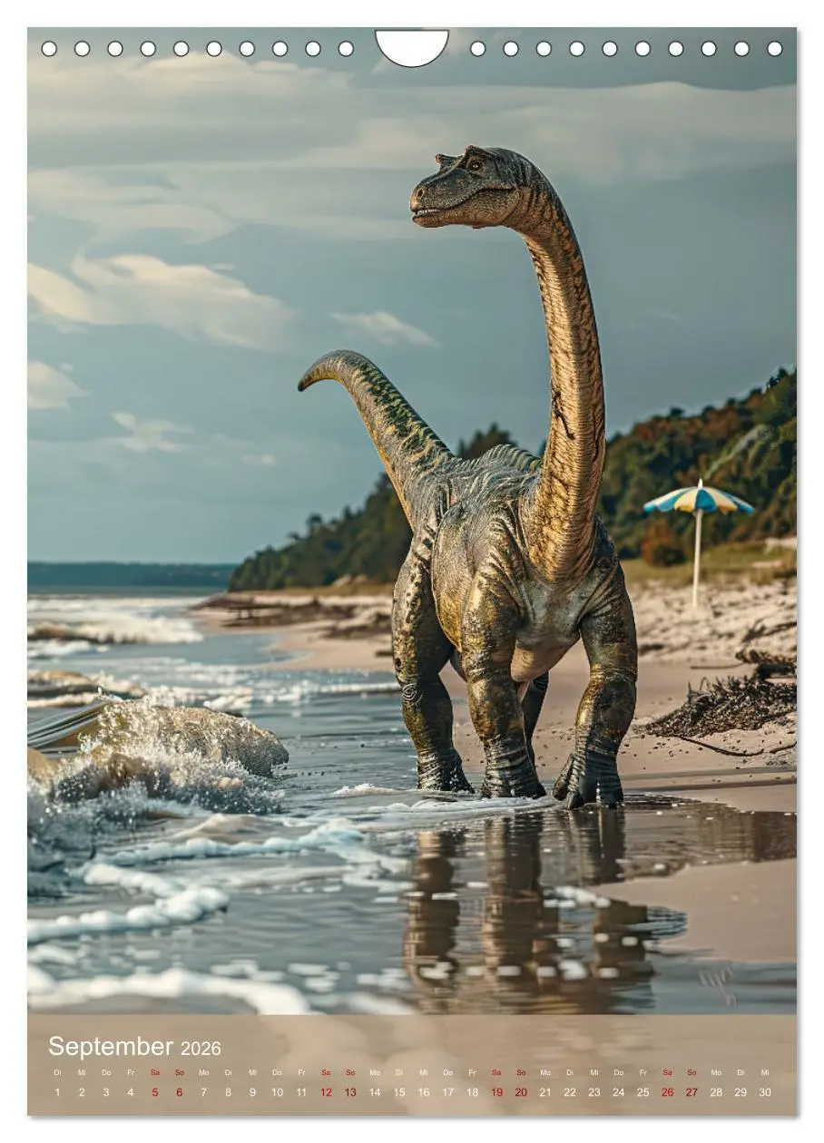 Bild: 9783516253689 | Dinos unterwegs: Urzeitriesen erkunden unsere Welt (Wandkalender...