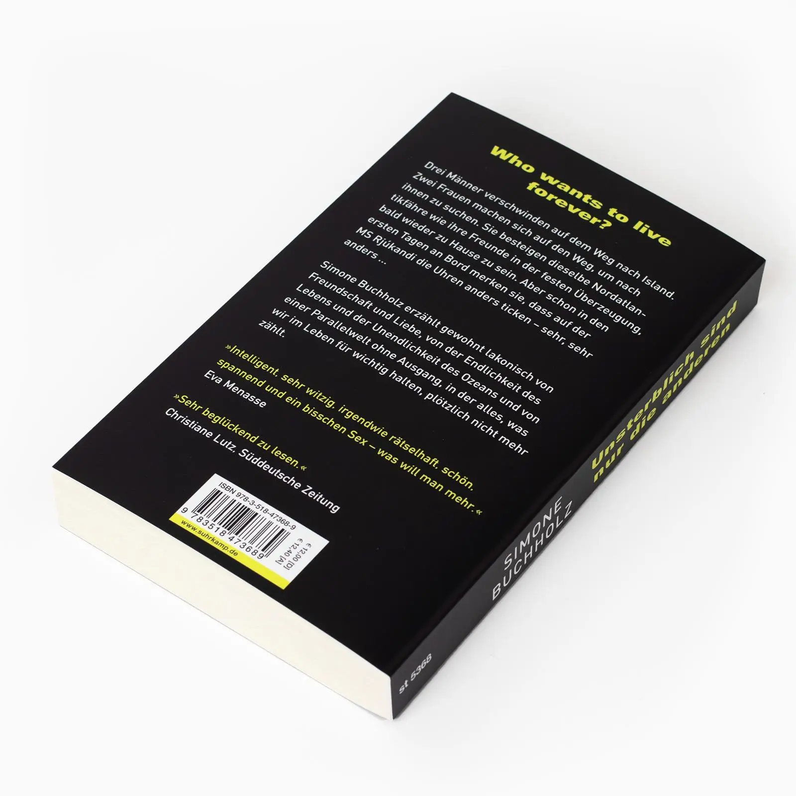 Bild: 9783518473689 | Unsterblich sind nur die anderen | Roman | Simone Buchholz | Buch
