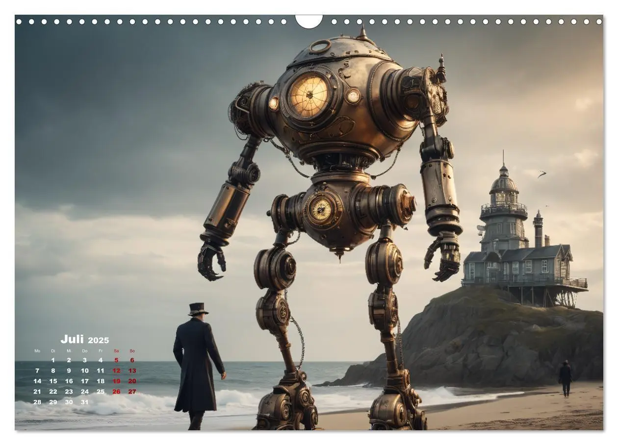 Bild: 9783383803789 | Steampunk - Die Welt der Leuchttürme (Wandkalender 2025 DIN A3...