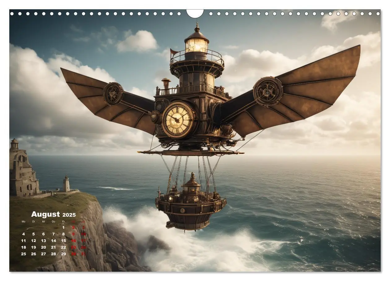Bild: 9783383803789 | Steampunk - Die Welt der Leuchttürme (Wandkalender 2025 DIN A3...