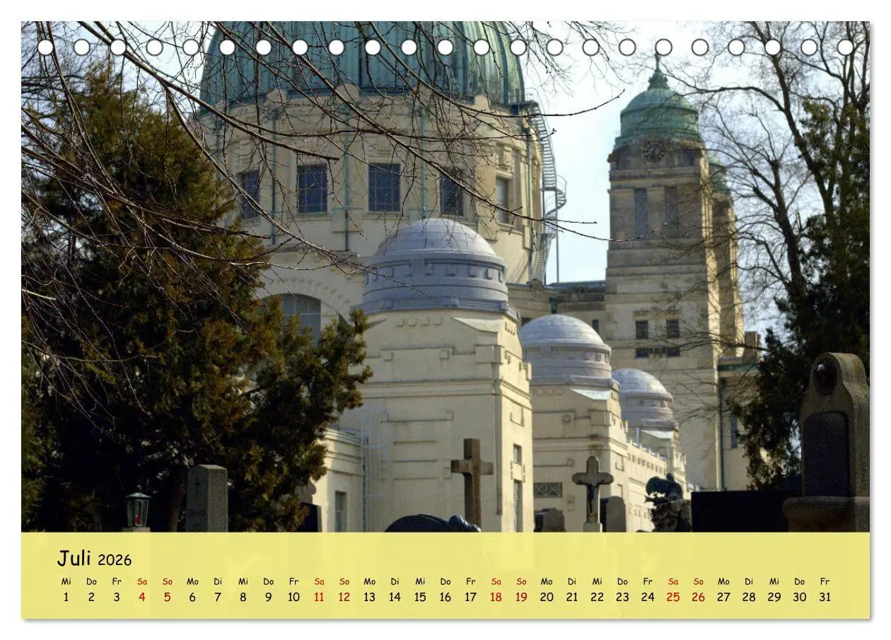 Bild: 9783457393789 | Am Zentralfriedhof in Wien (Tischkalender 2026 DIN A5 quer),...