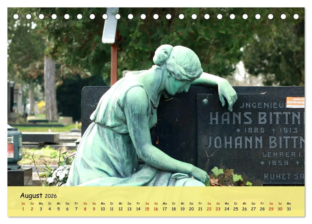 Bild: 9783457393789 | Am Zentralfriedhof in Wien (Tischkalender 2026 DIN A5 quer),...