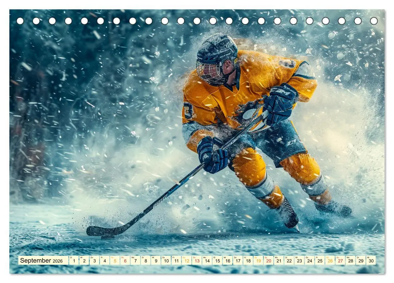 Bild: 9783457463789 | Eishockey - tolle Momente (Tischkalender 2026 DIN A5 quer),...