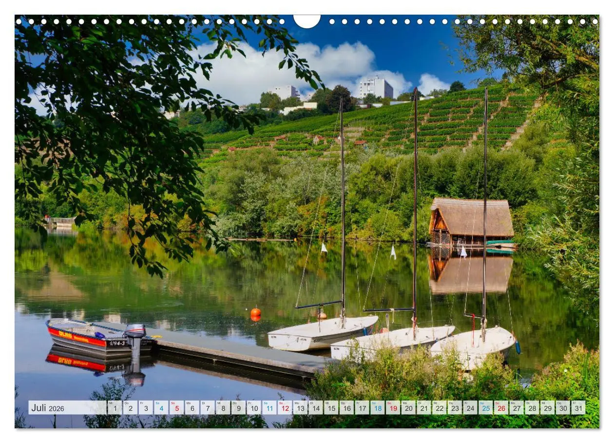 Bild: 9783457533789 | Romantische Orte am Neckar (Wandkalender 2026 DIN A3 quer),...