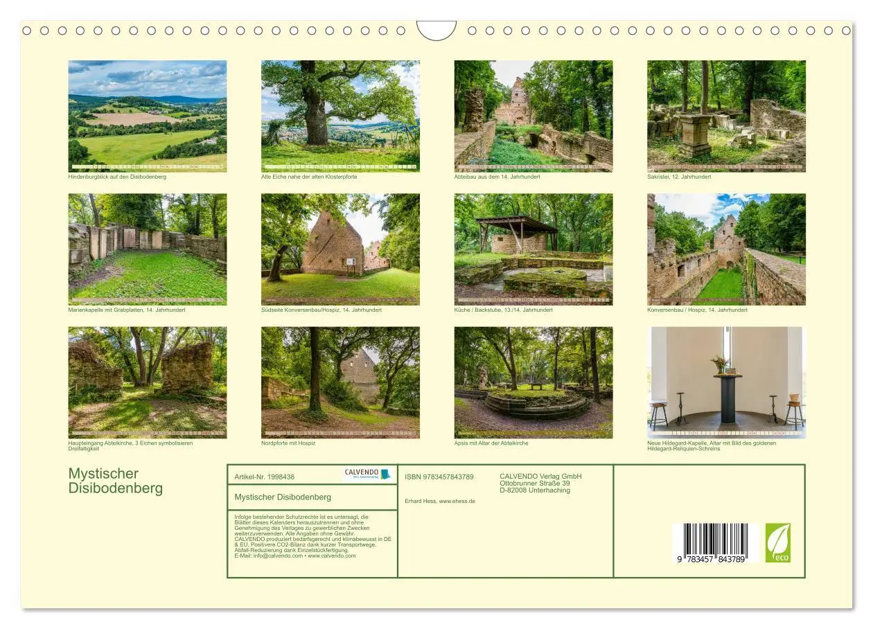 Bild: 9783457843789 | Mystischer Disibodenberg (Wandkalender 2026 DIN A3 quer), CALVENDO...