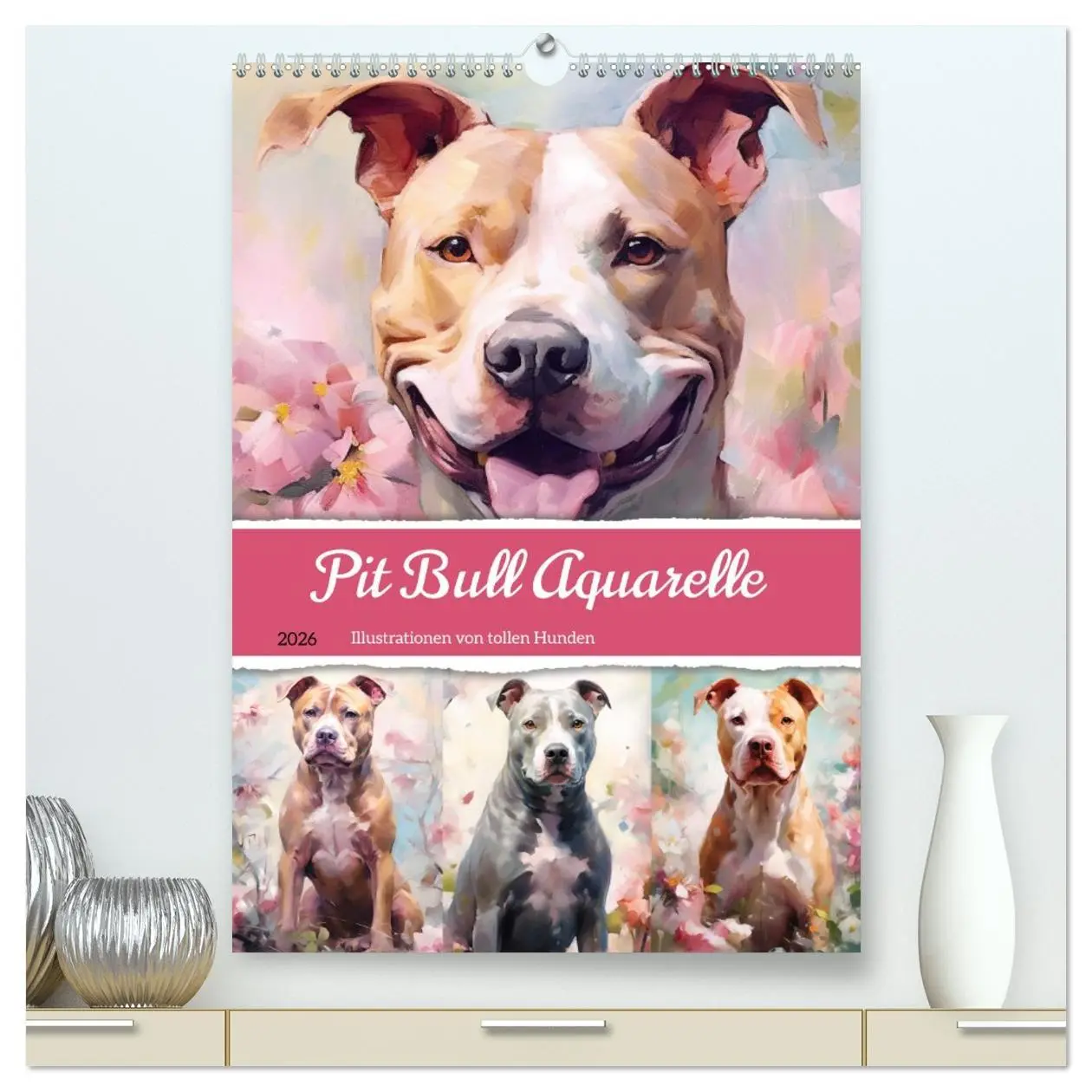 Cover: 9783516313789 | Pit Bull Aquarelle. Illustrationen von tollen Hunden (hochwertiger...