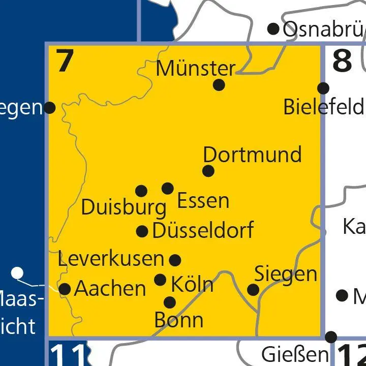 Bild: 9783826423789 | ADAC Regionalkarte 07 Ruhrgebiet 1:150.000 | Köln, Münster | Deutsch