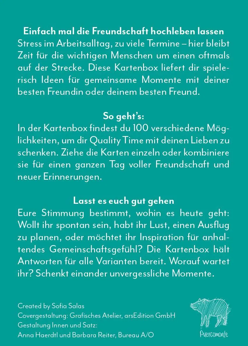 Rückseite: 4014489133889 | 100 x Friends Forever | Karte ziehen, glücklich sein! | Sofía Salas