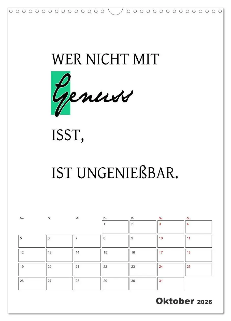 Bild: 9783516303889 | Sprüche für die Küche. Mit Jahresplaner (Wandkalender 2026 DIN A3...