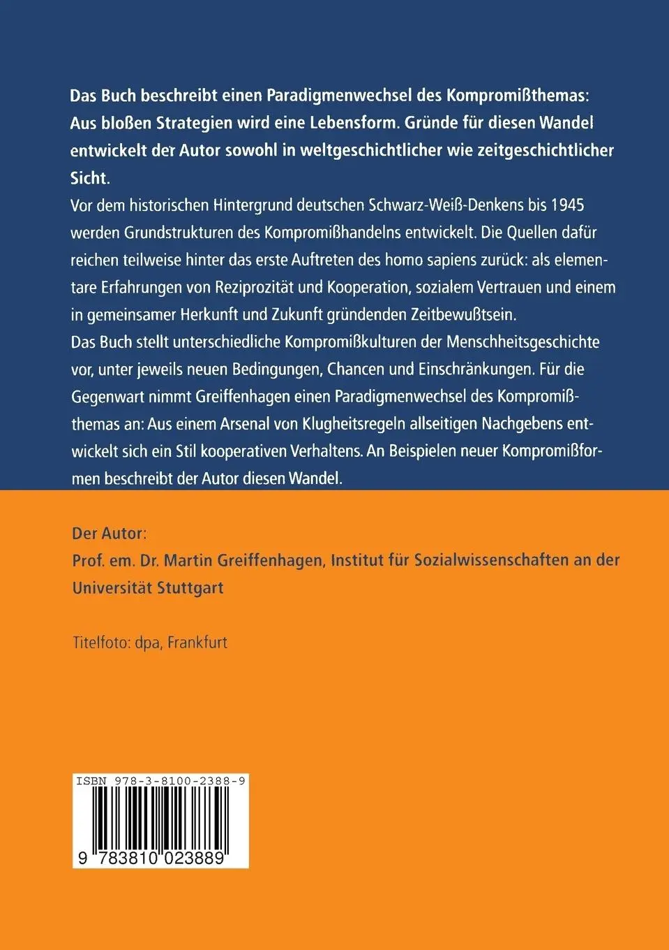 Rückseite: 9783810023889 | Kulturen des Kompromisses | Martin Greiffenhagen | Taschenbuch | 1999