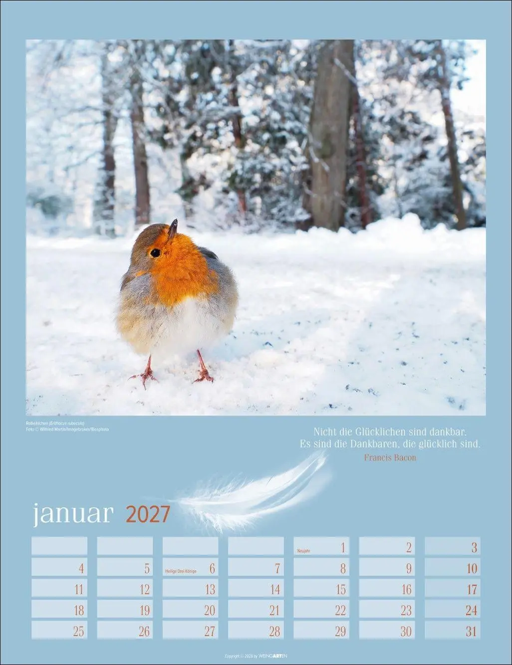 Bild: 9783839903889 | Heimische Vögel Kalender 2027 | Kalender | Tierkalender Weingarten