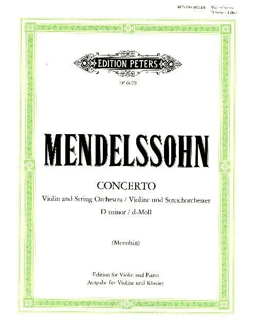 Cover: 9790014043889 | Violin Concerto in D minor MWV O3 (Edition for Violin and Piano)