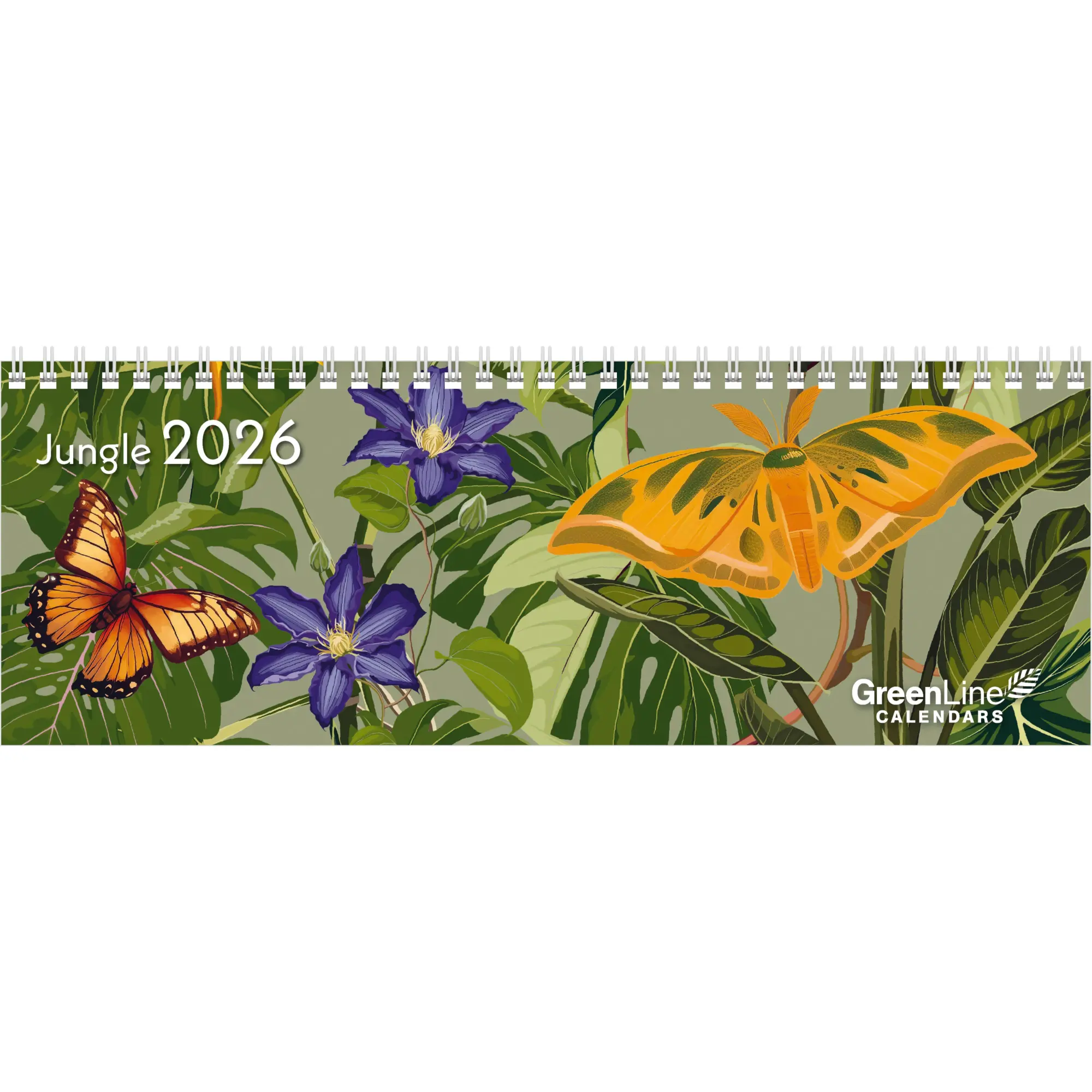 Cover: 4069095003989 | Tischquerkalender Jungle 2026 - hübsches Blumendesign - 29,7 x 10,5...