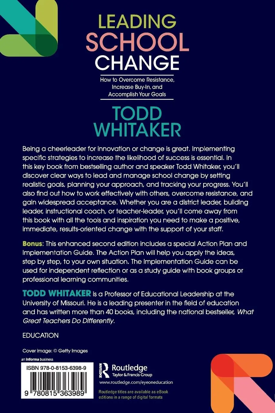 Rückseite: 9780815363989 | Leading School Change | Todd Whitaker | Taschenbuch | Englisch | 2018