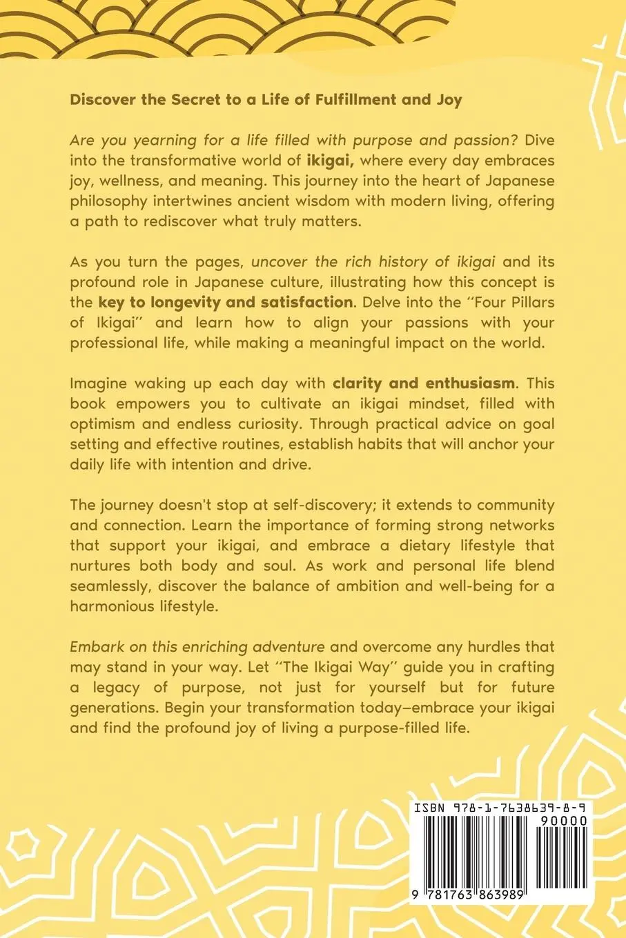 Rückseite: 9781763863989 | The Ikigai Way | Pursuing Passion, Wellness, and a Purpose-Filled Life